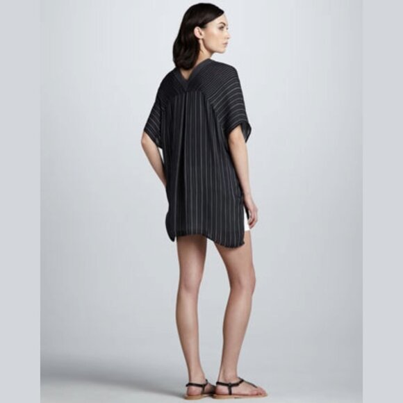 Vince silk stripe tunic Large - Picture 4 of 13